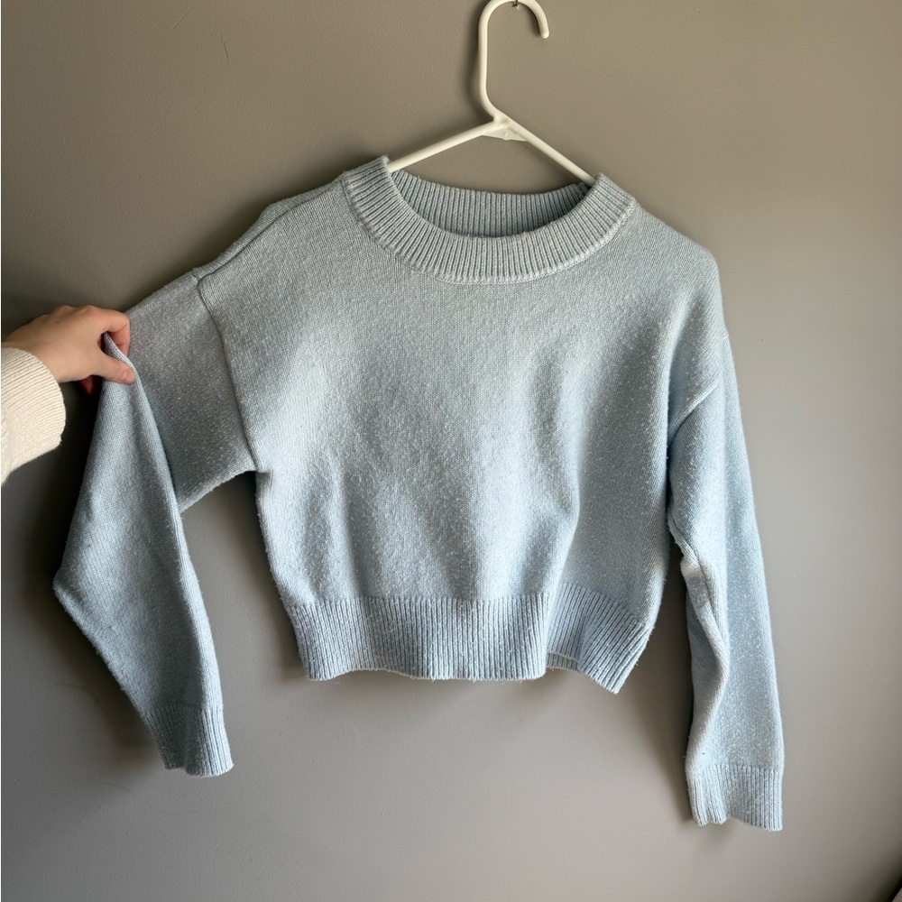 Rachel Zoe Soft Blue Crew Neck Sweater